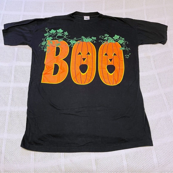 VINTAGE Halloween BOO jack o lantern pumpkin tee - Picture 2 of 5